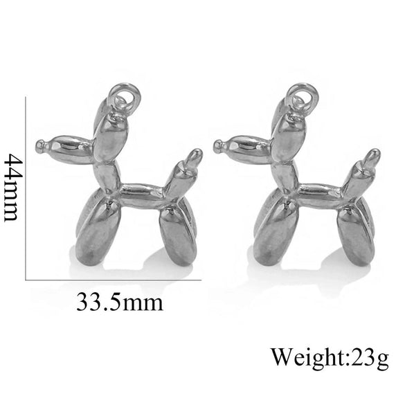 1 Piece 14*16MM 25 * 30mm Titanium Steel Dog Pendant