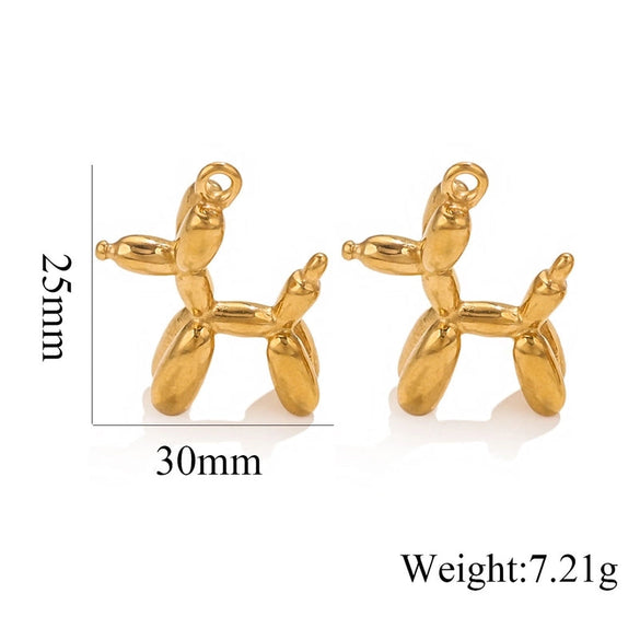 1 Piece 14*16MM 25 * 30mm Titanium Steel Dog Pendant