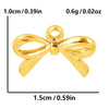 1 Piece 28*20mm 28*42mm 33*29mm 304 Stainless Steel 18K Gold Plated Bow Knot Polished Pendant