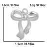 1 Piece 28*20mm 28*42mm 33*29mm 304 Stainless Steel 18K Gold Plated Bow Knot Polished Pendant
