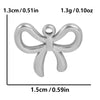1 Piece 28*20mm 28*42mm 33*29mm 304 Stainless Steel 18K Gold Plated Bow Knot Polished Pendant