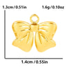 1 Piece 28*20mm 28*42mm 33*29mm 304 Stainless Steel 18K Gold Plated Bow Knot Polished Pendant