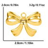 1 Piece 28*20mm 28*42mm 33*29mm 304 Stainless Steel 18K Gold Plated Bow Knot Polished Pendant