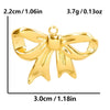 1 Piece 28*20mm 28*42mm 33*29mm 304 Stainless Steel 18K Gold Plated Bow Knot Polished Pendant