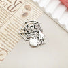 1 Piece Alloy Moon Spider Web Skull Pendant