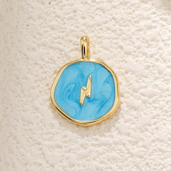 1 Piece Copper Color Block Pendant