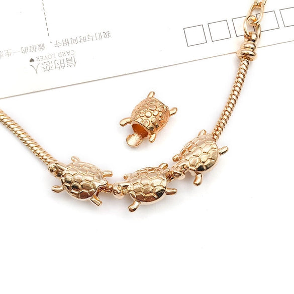 1 Piece Simple Style Tortoise Flower Grape Alloy Plating Beads Jewelry Accessories