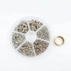 1 Box Iron Geometric Open Jump Rings