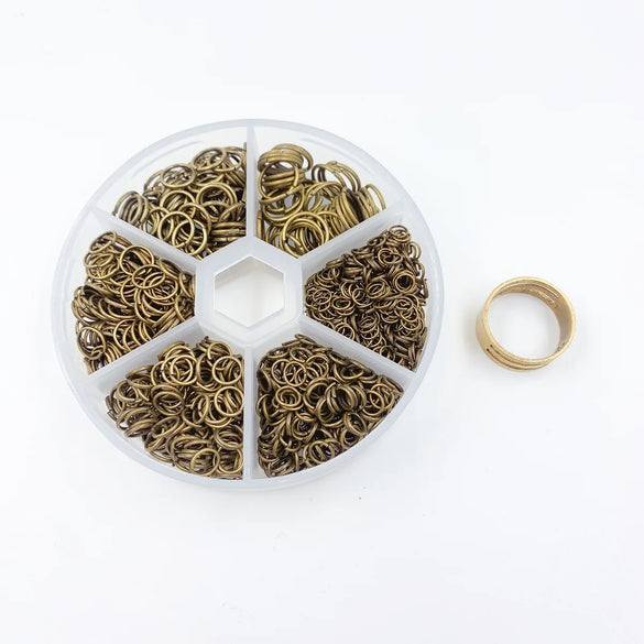1 Box Iron Geometric Open Jump Rings