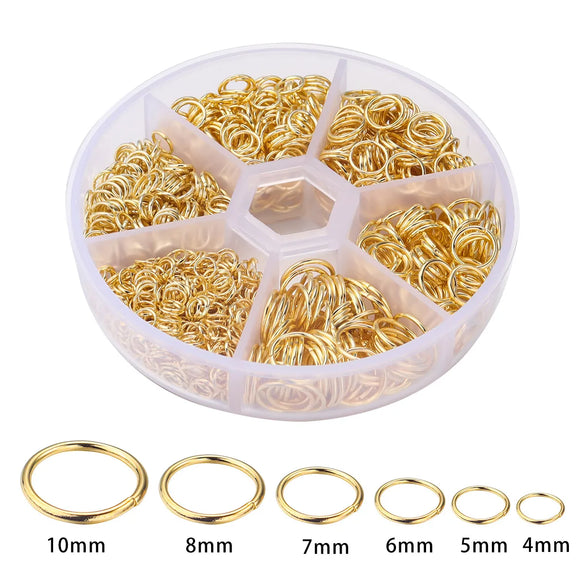 1 Box Iron Geometric Open Jump Rings