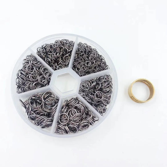 1 Box Iron Geometric Open Jump Rings