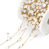 1 M 304 Stainless Steel Imitation Pearl 8*13mm Jewelry Accessories Chain