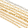 1 M Per Pack 304 Stainless Steel 18K Gold Plated 7 * 17mm Jewelry Accessories Chain