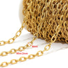 1 M Per Pack 304 Stainless Steel 18K Gold Plated 7 * 17mm Jewelry Accessories Chain