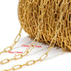 1 M Per Pack 304 Stainless Steel 18K Gold Plated 7 * 17mm Jewelry Accessories Chain