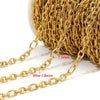 1 M Per Pack 304 Stainless Steel 18K Gold Plated 7 * 17mm Jewelry Accessories Chain
