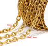 1 M Per Pack 304 Stainless Steel 18K Gold Plated 7 * 17mm Jewelry Accessories Chain