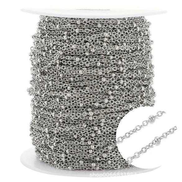 1 Pack = 10 M 304 Stainless Steel Jewelry Accessories Chain