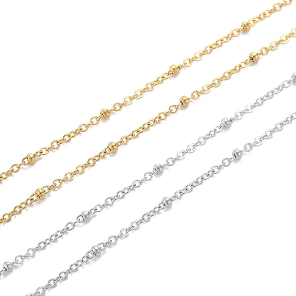 1 Pack = 10 M 304 Stainless Steel Jewelry Accessories Chain