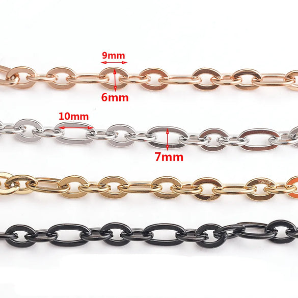 1 Pack = 5 M 304 Stainless Steel Jewelry Accessories Chain