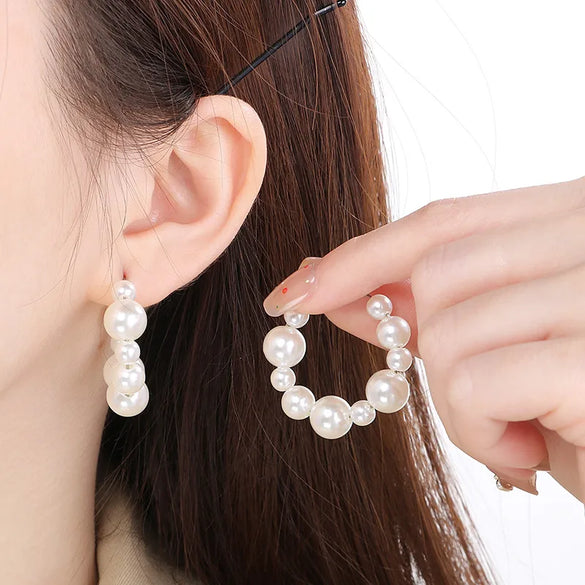 1 Pair Baroque Style Modern Style Geometric 304 Stainless Steel Shell 18K Gold Plated Earrings