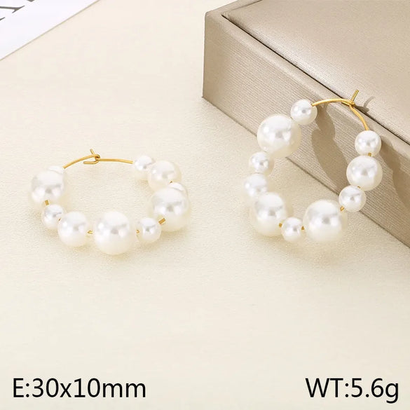 1 Pair Baroque Style Modern Style Geometric 304 Stainless Steel Shell 18K Gold Plated Earrings