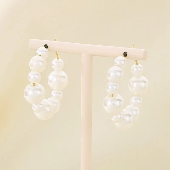 1 Pair Baroque Style Modern Style Geometric 304 Stainless Steel Shell 18K Gold Plated Earrings