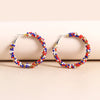 1 Pair Basic Color Block Beaded Seed Bead Earrings