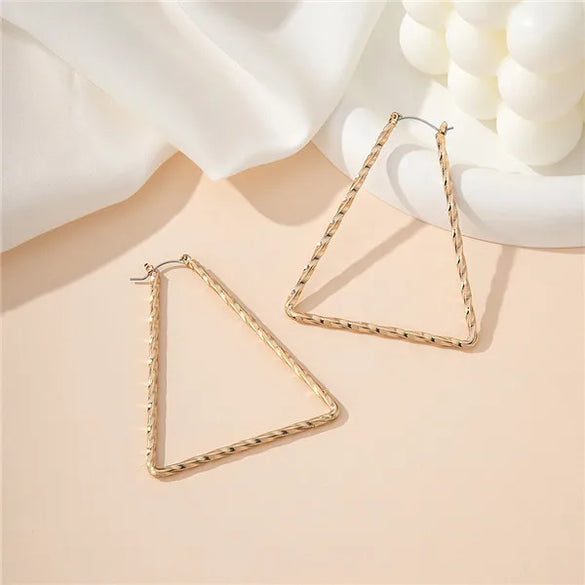 1 Pair Basic Exaggerated Classic Style Geometric Trapezoid Iron Drop Earrings