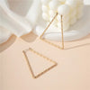 1 Pair Basic Exaggerated Classic Style Geometric Trapezoid Iron Drop Earrings