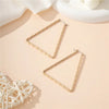 1 Pair Basic Exaggerated Classic Style Geometric Trapezoid Iron Drop Earrings