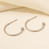 1 Pair Basic Modern Style Classic Style C Shape Solid Color Twist Plating 304 Stainless Steel 18K Gold Plated Ear Studs