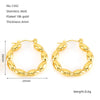 1 Pair Basic Modern Style Classic Style Geometric Heart Shape Plating 304 Stainless Steel 18K Gold Plated Hoop Earrings