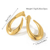 1 Pair Basic Modern Style Classic Style Geometric Spiral Stripe Polishing 304 Stainless Steel Ear Studs