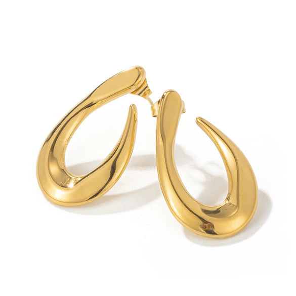 1 Pair Basic Modern Style Classic Style Geometric Spiral Stripe Polishing 304 Stainless Steel Ear Studs