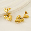 1 Pair Basic Modern Style Classic Style Heart Shape Plating Inlay 304 Stainless Steel Artificial Pearls 18K Gold Plated Drop Earrings