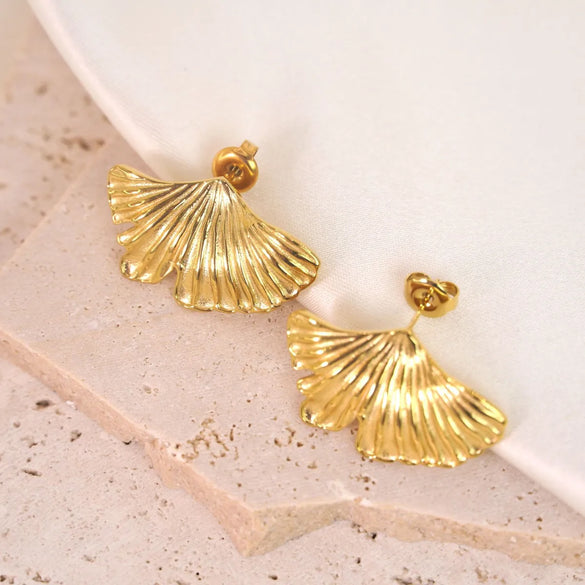 1 Pair Basic Modern Style Classic Style Sector Plating 304 Stainless Steel 14K Gold Plated Ear Studs
