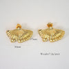 1 Pair Basic Modern Style Classic Style Sector Plating 304 Stainless Steel 14K Gold Plated Ear Studs