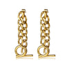 1 Pair Basic Modern Style Classic Style Solid Color Chain Plating 304 Stainless Steel 18K Gold Plated Drop Earrings