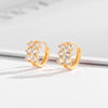 1 Pair Basic Modern Style Classic Style Square Flower Plating Inlay Copper Zircon Earrings