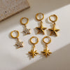 1 Pair Basic Modern Style Classic Style Star 304 Stainless Steel 18K Gold Plated Drop Earrings