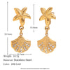 1 Pair Basic Modern Style Classic Style Starfish Flower Bow Knot Plating 304 Stainless Steel 18K Gold Plated Drop Earrings Ear Studs