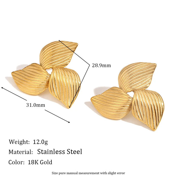 1 Pair Basic Modern Style Classic Style Starfish Flower Bow Knot Plating 304 Stainless Steel 18K Gold Plated Drop Earrings Ear Studs