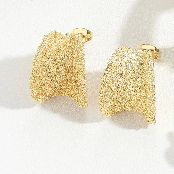 1 Pair Basic Modern Style Classic Style U Shape Copper 14K Gold Plated Drop Earrings