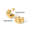 1 Pair Basic Simple Style C Shape Plating 304 Stainless Steel Ear Studs