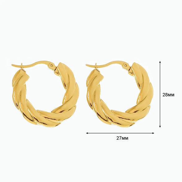 1 Pair Basic Simple Style Classic Style U Shape Geometric Round Plating Titanium Steel Earrings