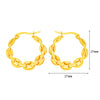 1 Pair Basic Simple Style Classic Style U Shape Geometric Round Plating Titanium Steel Earrings