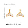 1 Pair Basic Tropical Simple Style Starfish Conch Mermaid Plating 304 Stainless Steel Ear Studs