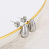1 Pair Basic Water Droplets Stainless Steel 18K Gold Plated Ear Studs