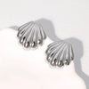 1 Pair Beach Shell Plating 304 Stainless Steel 18K Gold Plated Ear Studs